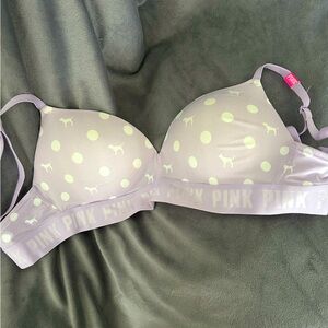 Pink Polka Dot Bra